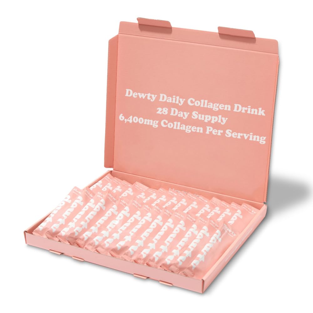Dewty Collagen Drink - Peach Flavour Daily Collagen Supplements for Women - Individual Collagen Sachets Dewty buy supplements canada