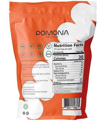 Pomona Wellness Organic Beetroot Powder, Superfood, Raw, Vegan & Non-GMO Pomona Wellness buy supplements canada