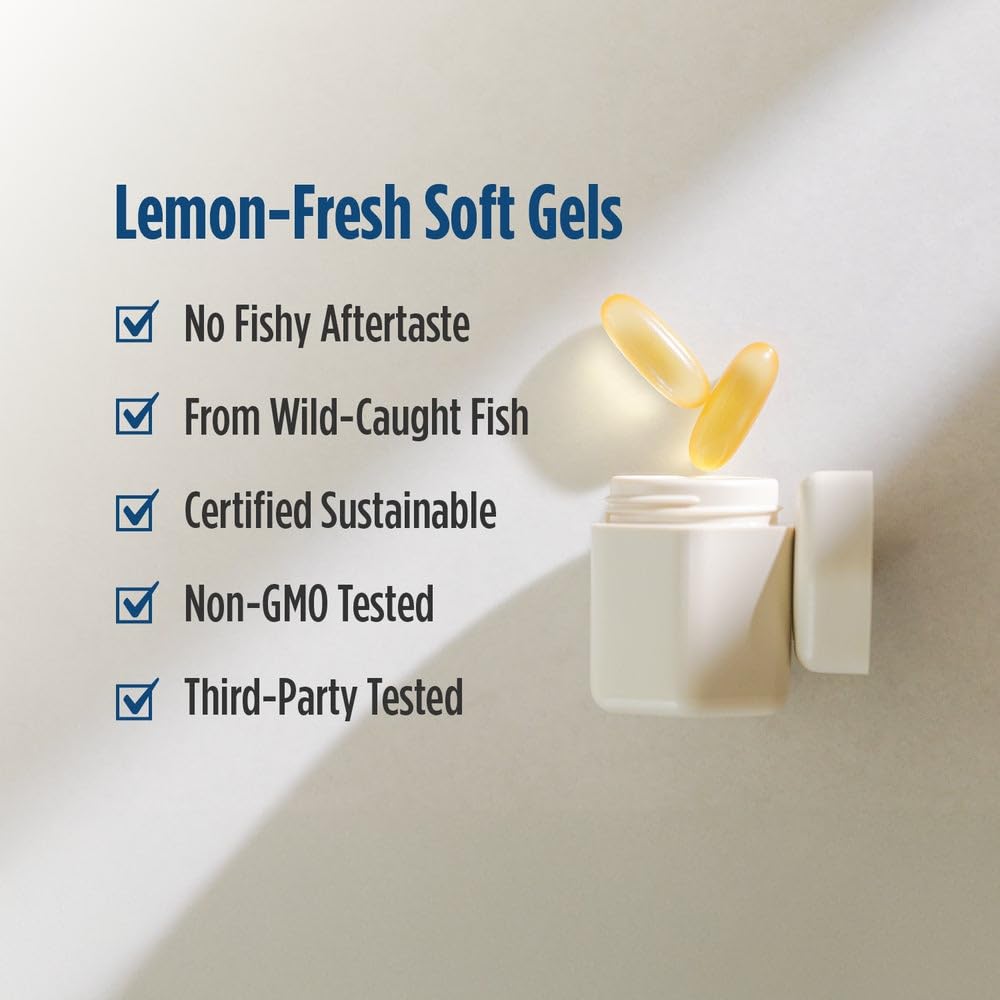 Nordic Naturals ProOmega, Lemon Flavor - 210 Soft Gels - 1000 mg Omega-3 - High-Potency Fish Oil with EPA & DHA - Promotes Brain, Eye, Heart, & Immune Health - Non-GMO - 105 Servings Nordic Naturals buy supplements canada