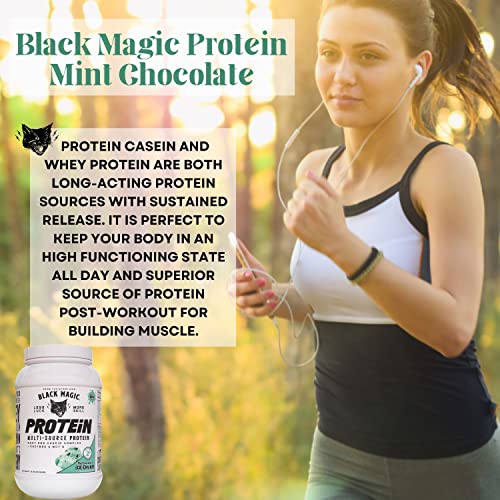 Worldwide Nutrition Bundle, 2 Items: Black Magic Multi-Source Protein Powder - Whey, Egg Albumin Enzymes, Micellar Casein & MCTs - Muscle Mass Gaining - Mint Chocolate Flavor - 2 LB and Keychain Worldwide Nutrition buy supplements canada