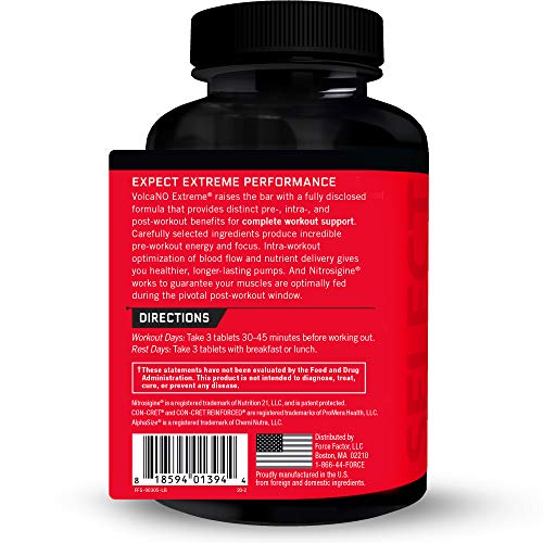Force Factor Volcano Extreme Pre Workout Nitric Oxide Booster Supplement for Men Force Factor buy supplements canada
