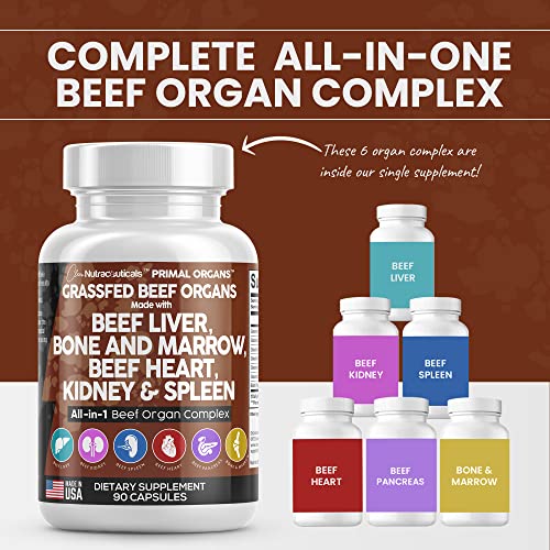 Grass Fed Beef Liver Capsules 3000mg - Premium Quality Beef Organs Clean Nutraceuticals buy supplements canada