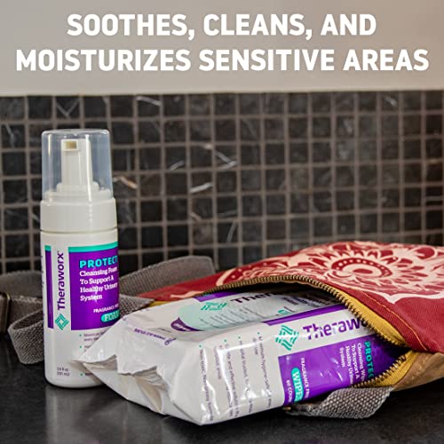 Theraworx Protect U-Pak 60-Ct Wipes & Hygiene Foam 3.4 oz for Urinary Health (Pack of 1) THERAWORX PROTECT buy supplements canada