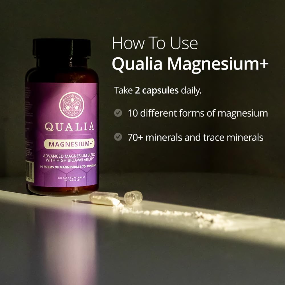 Qualia Magnesium Supplement | 10 Bioavailable Forms, Including Magnesium Glycinate, with 70+ Supporting Minerals, +7 Amino Acids | Doctor-Formulated to Support Sleep, Stress Relief, Heart, Relaxation QUALIA LIFE SCIENCES buy supplements canada
