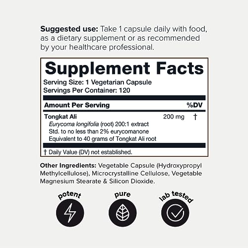 Tongkat Ali 40,000MG 200:1 Longjack for Men Extra Strength Ultra Concentrated Tongkat Toniiq buy supplements canada
