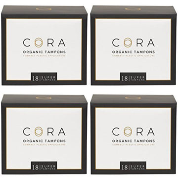 Cora Organic Applicator Tampons | Super Absorbency | 100% Organic Cotton, Unscented, BPA-Free Cora buy supplements canada