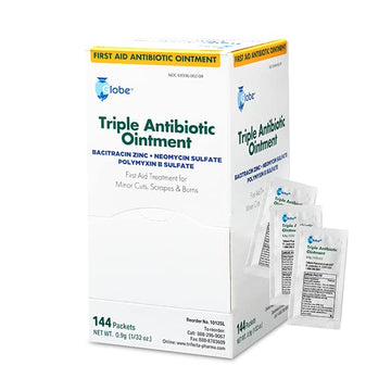 Globe (144 Packets) Triple Antibiotic Ointment 0.9g, Single Packet, First Aid Ointment Globe buy supplements canada