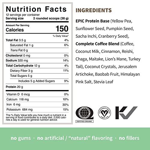 Sprout Living, Epic Protein, Plant Based Protein & Superfoods Powder, Complete Coffee Sprout Living buy supplements canada