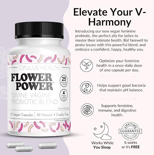 Flower Power 'Divine Vagine' Blend - 30 ct for Balance Urinary Tract Infection, V Health Support for Women Flower Power buy supplements canada