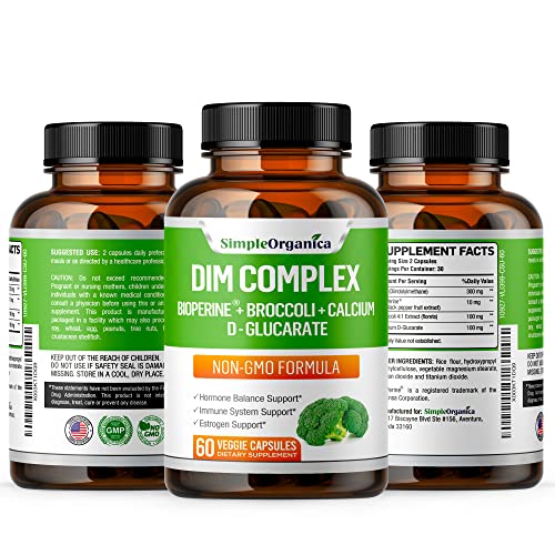 Simple Organica DIM Supplement for Women and Men 300mg with BioPerine, Broccoli Simple Organica buy supplements canada