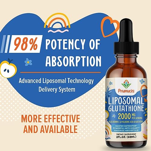 2000MG Liposomal Glutathione Liquid, 98% Absorption, Glutathione Liquid Supplement Prunucis buy supplements canada