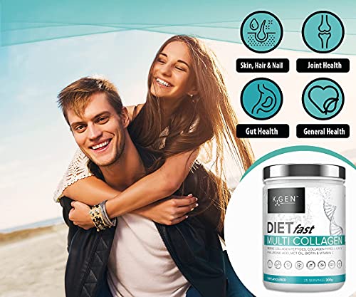 K-GEN Multi Collagen Peptides Powder Hydrolyzed Grass Fed Bovine, Wild Caught Marine | Advanced Diet Collagen Types I, III, IV & V Hyaluronic K GEN ketogenic enhancement buy supplements canada