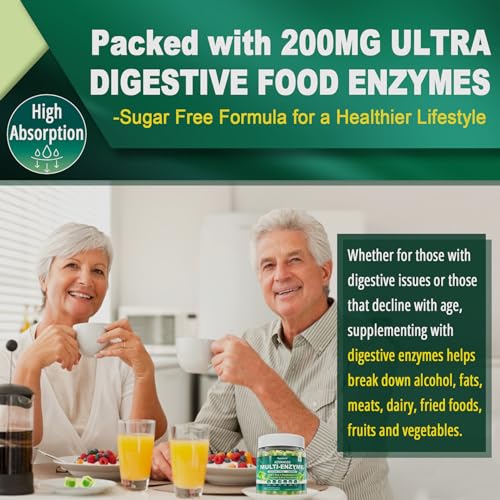 Sugar Free Digestive Enzymes Gummies 1000mg - Break Down Food Quickly - Chewable EnvyCure buy supplements canada