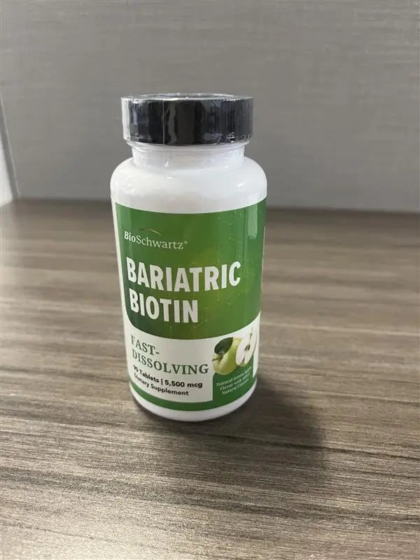 BioSchwartz Bariatric Biotin Chewable Tablets - 5500mcg Biotin per Serving - Green Apple Flavor, 3 Month Supply - Sugar-Free Hair Skin Nails Vitamins BioSchwartz buy supplements canada