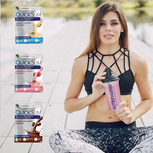 Quick Slim Meal Replacement Shake for Weight Loss, 30 Servings, 20g Protein, 27 Vitamins NUTRIPHARMA Quick Slim buy supplements canada