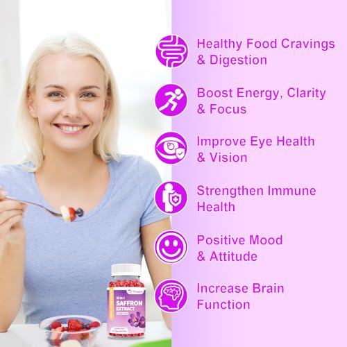 VZOXAINS 2 Pack Saffron Supplement Gummies, Sugar Free Saffron Extract with Magnesium VZOXAINS buy supplements canada