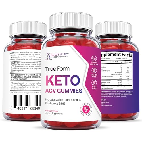 Justified Laboratories True Form Keto ACV Gummies 1000MG Vegan Non GMO Justified Laboratories buy supplements canada