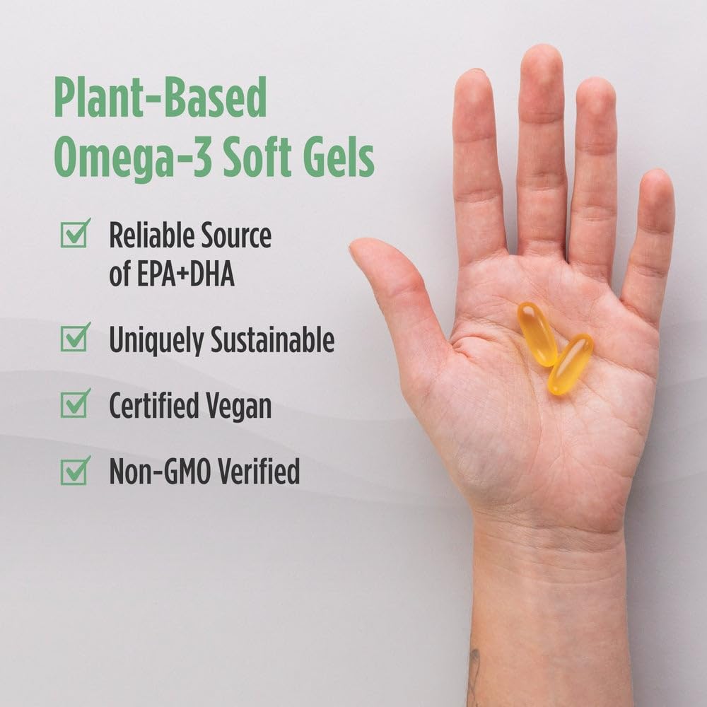 Nordic Naturals Plant Based Ultimate Omega, Lemon Flavor - 60 Vegetarian Soft Gels - 1210 mg Omega-3 - Vegan EPA and DHA - Supplement Made from Algae - Brain & Heart Support - Non-GMO - 30 Servings Nordic Naturals buy supplements canada