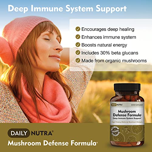 DailyNutra Mushroom Defense Formula - Immune Support Supplement | Organic DailyNutra buy supplements canada