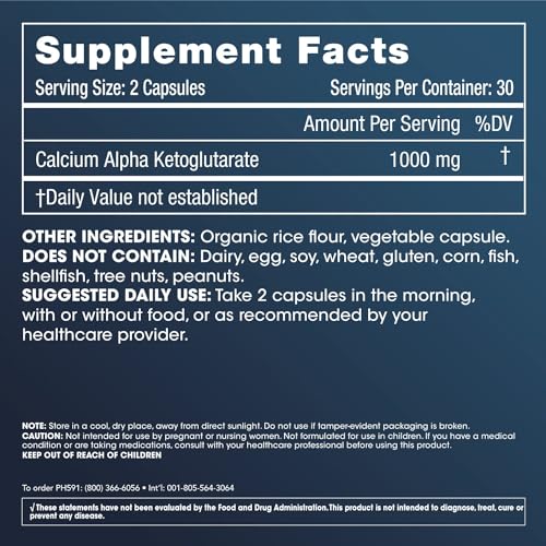 ProHealth Calcium AKG Longevity (Alpha Ketoglutarate) (1,000 mg per 2 Capsule Serving ProHealth buy supplements canada