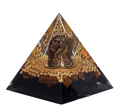 FENGSHUI-CAISHEN Mini Jesus Figurine in Healing Crystal Orgone Pyramid - Obsidian Tiger's Eye FENGSHUI-CAISHEN buy supplements canada
