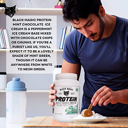 Worldwide Nutrition Bundle, 2 Items: Black Magic Multi-Source Protein Powder - Whey, Egg Albumin Enzymes, Micellar Casein & MCTs - Muscle Mass Gaining - Mint Chocolate Flavor - 2 LB and Keychain Worldwide Nutrition buy supplements canada
