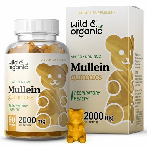 Wild & Organic Mullein Gummies - Daily Dietary Supplement for Respiratory, Digestive Wild & Organic buy supplements canada