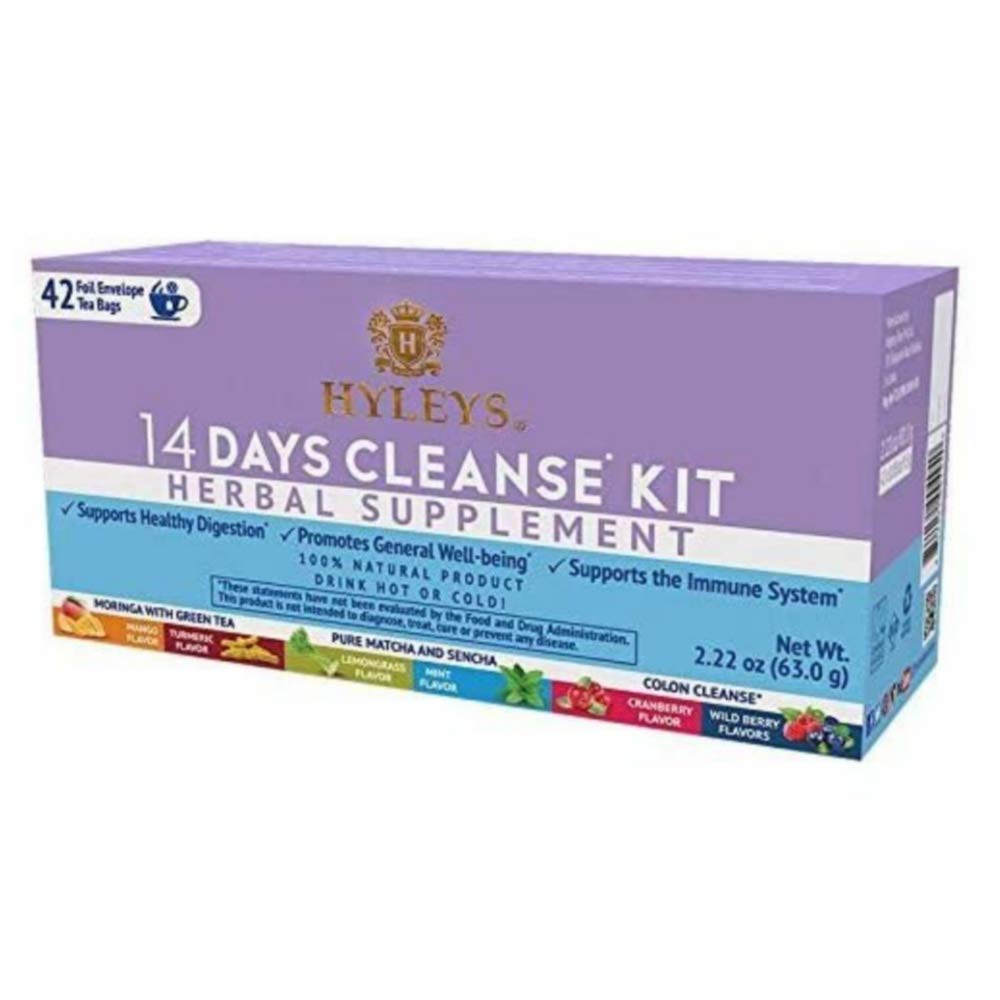 12 Pack of Hyleys Wellness 14 Days Cleanse Kit - 42 Tea Bags (100% Natural, Sugar Free HYLEYS buy supplements canada