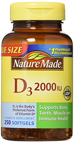 Nature Made, Vitamin D3 2,000 I.U. Liquid Softgels, 250-Count (Pack of 2) Nature Made buy supplements canada