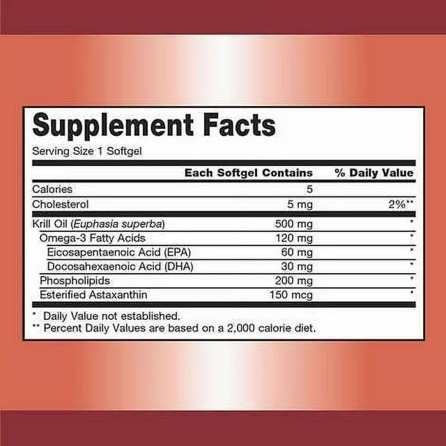Kir-kland Signature Krill Oil 500 Milligram 160 Softgels healthsupps.co.uk buy supplements canada