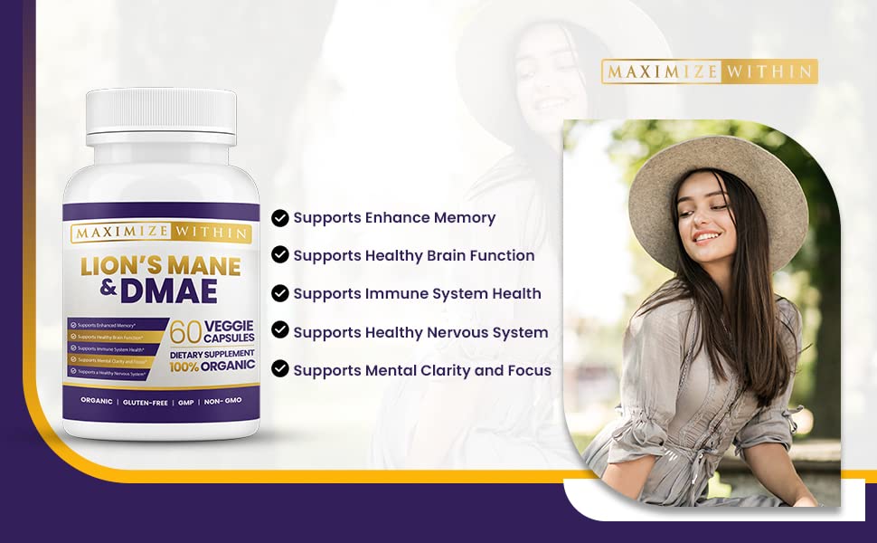 Lion's Mane & DMAE Capsules: Enhance Memory, Boost Mental Clarity Maximum Slim buy supplements canada