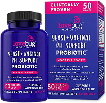Lovebug Yeast + Vaginal pH Support | Clinically Studied Ingredients for Yeast & UTIs lovebug PROBIOTICS buy supplements canada