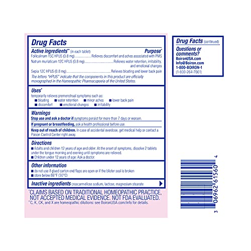 Boiron Cyclease PMS Relief Tablets for Symptoms from PMS of Bloating, Aches, Mood Swings, and Irritability Boiron buy supplements canada