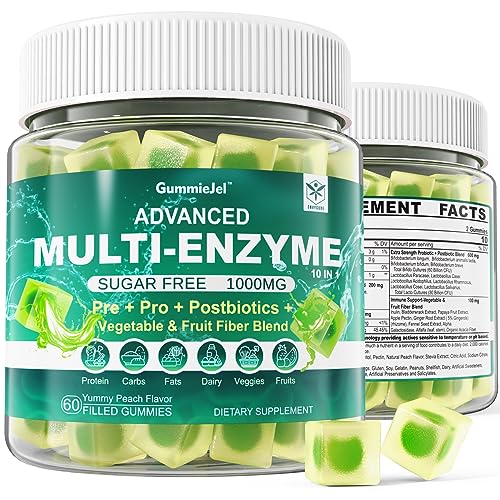 Sugar Free Digestive Enzymes Gummies 1000mg - Break Down Food Quickly - Chewable EnvyCure buy supplements canada
