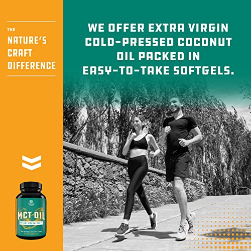 C8 MCT Coconut Oil Softgels - MCT Oil Keto Pills with Caprylic Acid Coconut Oil Natures Craft buy supplements canada