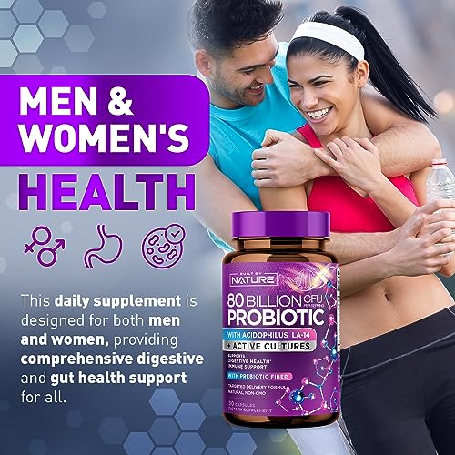 80 Billion CFU Probiotic - Daily Digestive Gut Health Supplement for Men & Women Built by Nature buy supplements canada