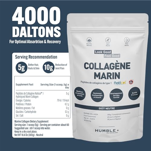 Naticol® Marine Collagen Powder - 300g Pack - Natural Source - Neutral Taste - Joint Comfort HUMBLE+ buy supplements canada