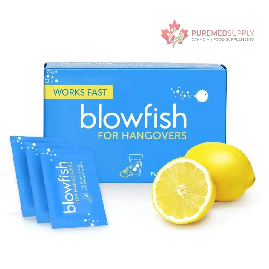Blowfish for Hangovers - Fast Hangover Relief in 15 Minutes | FDA-Recognized Formulation | Headache Relief, Energy, and Hydration in One Step Blowfish buy supplements canada