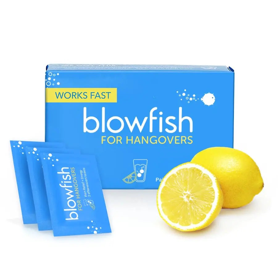 Blowfish for Hangovers - Fast Hangover Relief in 15 Minutes | FDA-Recognized Formulation | Headache Relief, Energy, and Hydration in One Step Blowfish buy supplements canada