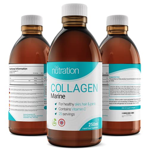 Marine Collagen Liquid | 25 x 10ml Servings | Liquid Collagen Drink for Women and Men | Pure Marine Collagen for Strong Bones & Joints Nutration buy supplements canada