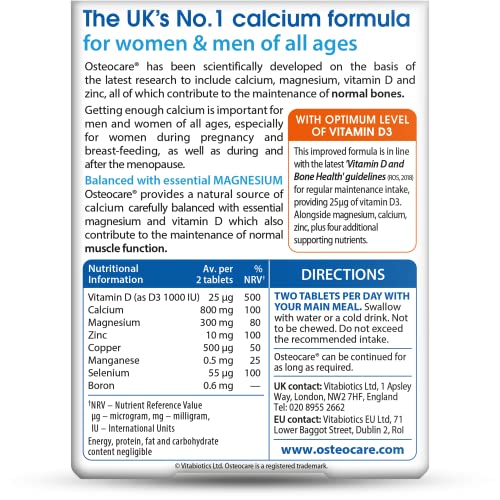 Osteocare Original by Vitabiotics. Bone Health formula with Calcium, Magnesium, Vitamin D Vitabiotics buy supplements canada