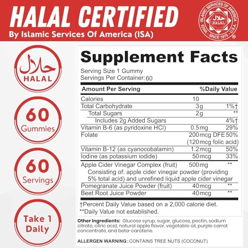 SHIFAA NUTRITION Halal Apple Cider Vinegar Gummies. Cleanse & Detox ACV Gummies SHIFAA NUTRITION buy supplements canada