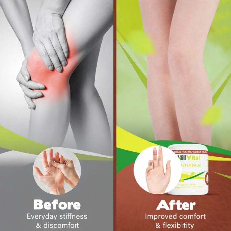 HillVital Herbal Joint Care Balm – Soothing Arnica & Turmeric Blend for Muscles & Joints – Lightweight Herbal Cooling Gel with Mint & Rosemary – Fast-Absorbing Natural Topical Cream Hill Vital Natural Solutions buy supplements canada