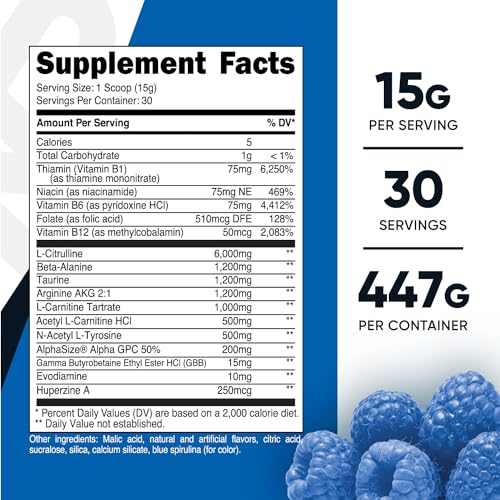 Nutricost Stim-Free Pre-Workout, 30 Servings (Blue Raspberry) - Caffeine Free, Stimulant Nutricost buy supplements canada