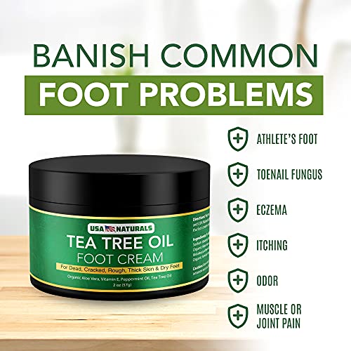 Tea Tree Oil Foot Cream For Dry Cracked Heels Repair - Natural Foot Cream For Dry Cracke USA Naturals buy supplements canada