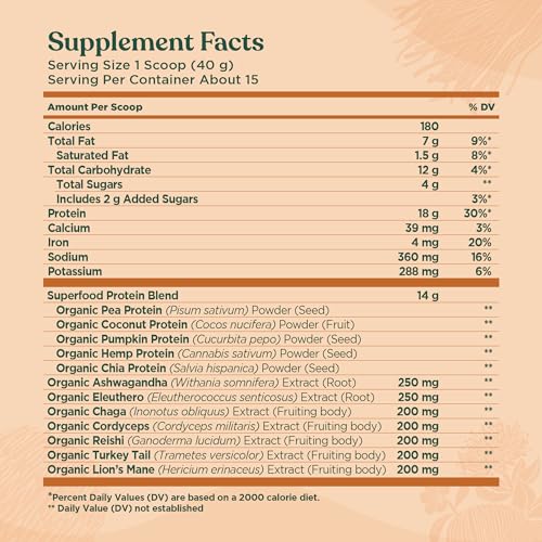 Four Sigmatic Organic Plant-Based Protein Powder Peanut Butter Protein with Lion’s Mane Four Sigmatic buy supplements canada
