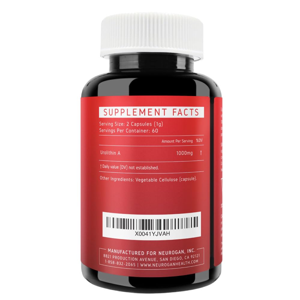 Neurogan Urolithin A PRO Capsules - 1000mg, 120 Ct - Advanced Cellular Health, Post Biotic Supplements - Ultra Micronized Urolithin A Supplement, Sourced from Pomegranate Extract Neurogan buy supplements canada