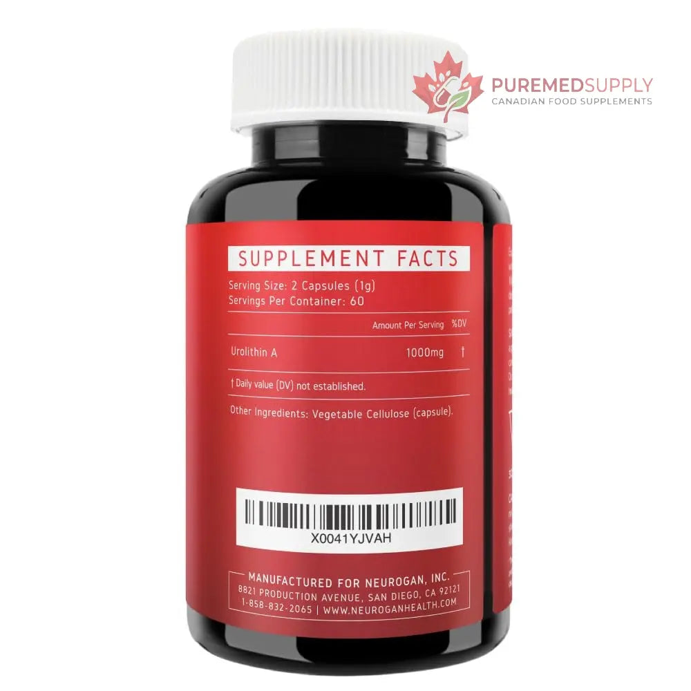 Neurogan Urolithin A PRO Capsules - 1000mg, 120 Ct - Advanced Cellular Health, Post Biotic Supplements - Ultra Micronized Urolithin A Supplement, Sourced from Pomegranate Extract Neurogan buy supplements canada