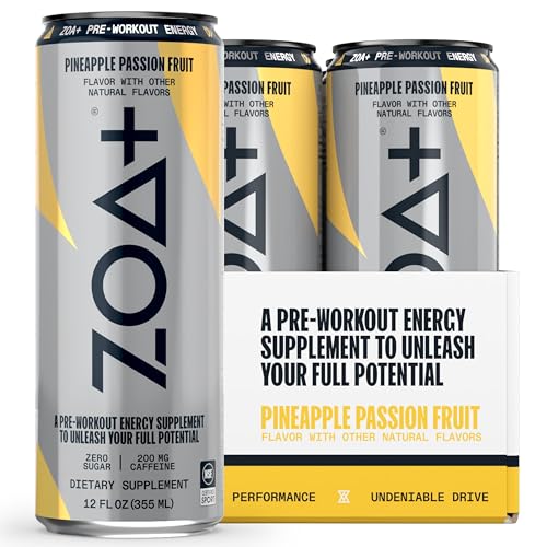 ZOA+ Pre-Workout Sugar Free Energy Drink, Orange Grapefruit - NSF Certified for Sport ZOA buy supplements canada